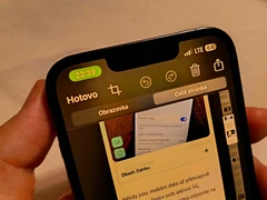Screenshot celé obrazovky na iPhonu