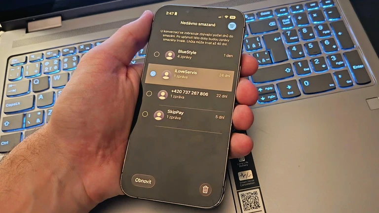 Smazané SMS na iPhonu