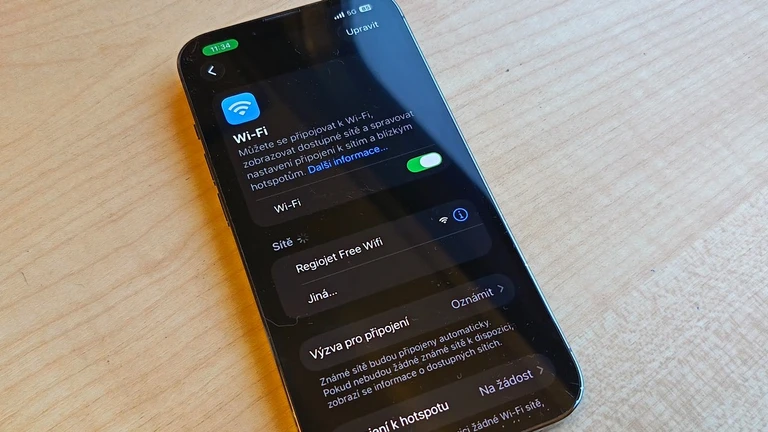 Wi-Fi připojení na telefonu
