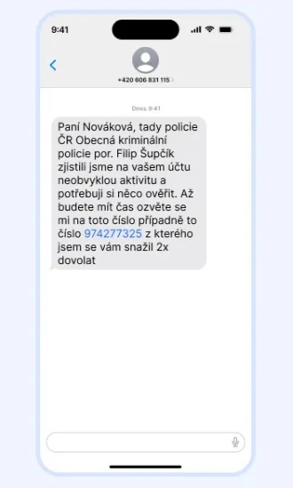 SMS od falešné policie