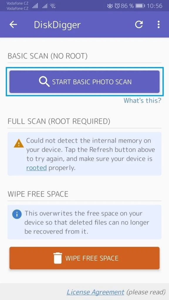 Android- obnova fotek