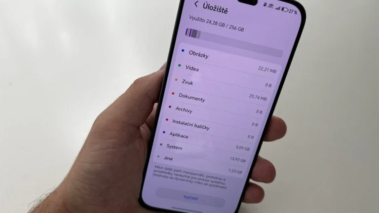 Paměť telefonu Android OS