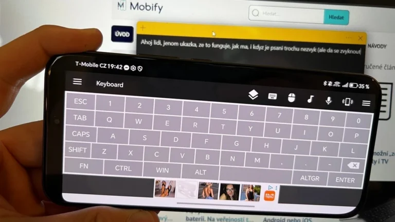 Android telefon poslouží i jako klávesnice nebo myš