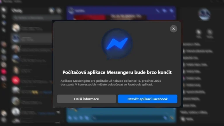 Aplikace Messengeru na PC končí