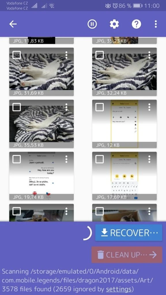 Android- obnova fotek