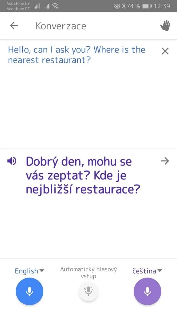Mobilní překladač Google