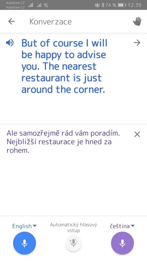 Mobilní překladač Google