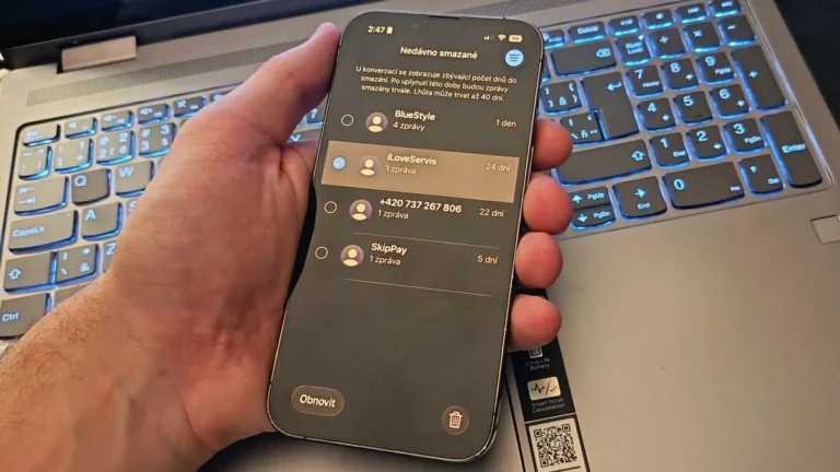 Smazané SMS na iPhonu