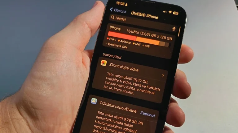 Přeplněné úložiště iPhonu