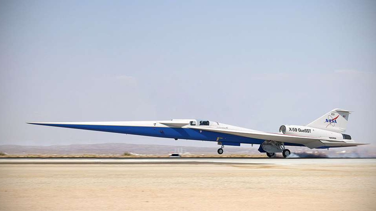 Nadzvukový let bez rachotu: NASA otestovala letoun X-59 s rychlostí 1 487 km/h. Žádný třesk, lidé nic neslyšeli