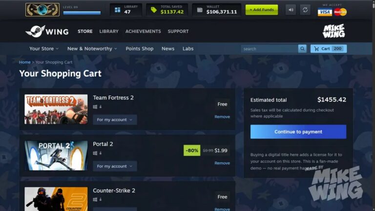Falešný Steam, programátor Mike Wing
