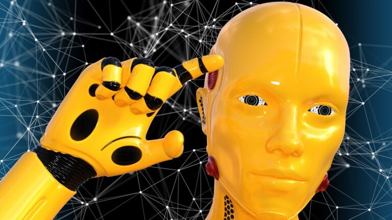 Žlutý humanoid, robot
