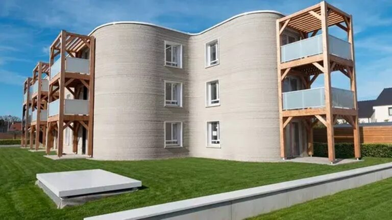 Patrová bytovka vytištěná pomocí 3D tisku