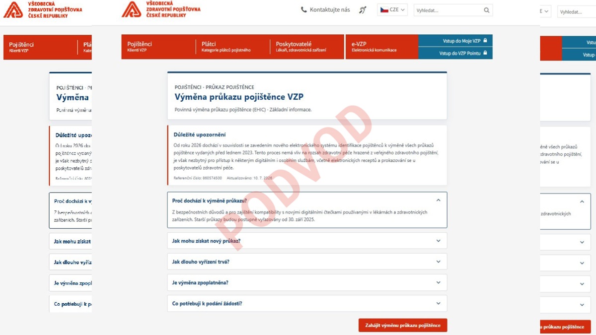 Falešná VZP žádá přes SMS údaje o zdravotním průkazu. Ihned ji smažte, jinak vám vyberou bankovní účet