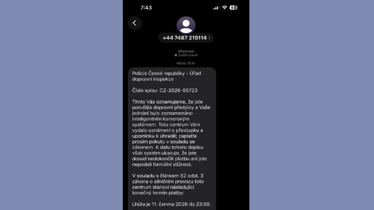 Podvodná SMS, policie, pokuta