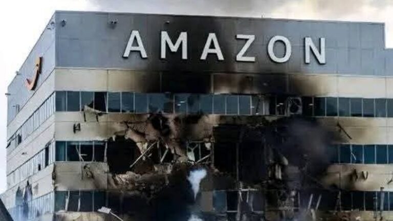 Datové centrum Amazon, zničené