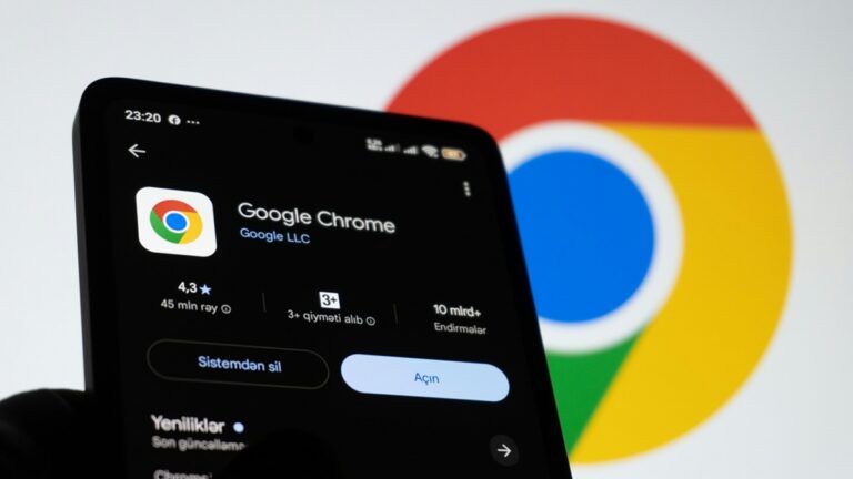 Google Chrome logo, mobilní telefon