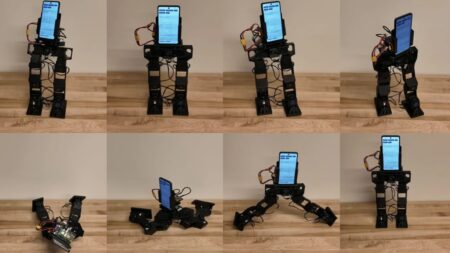 Starý telefon nevyhazujte. Výzkumníci ho proměnili v humanoidního chodícího robota za 10 tisíc korun