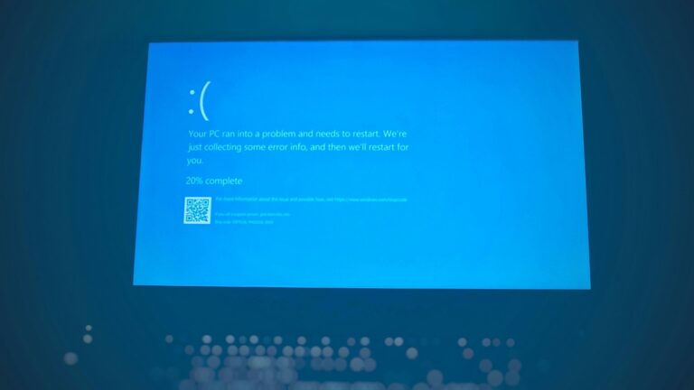 Windows, pád systému